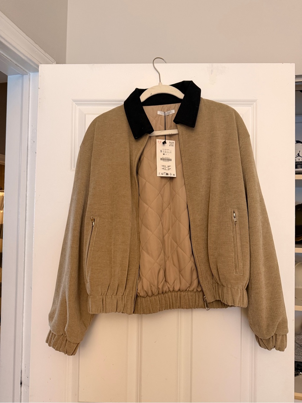 Zara Corduroy Bomber Jacket